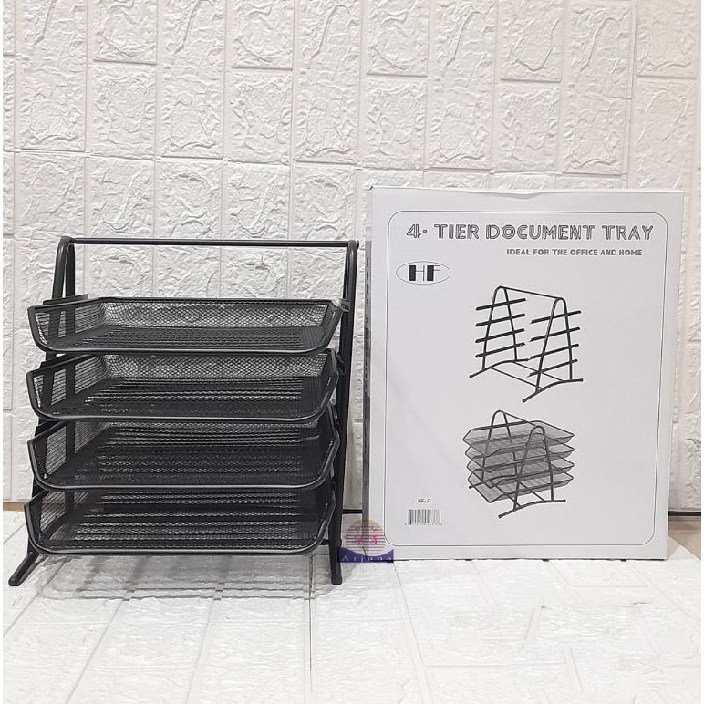 RAK KERTAS TRAY BESI SUSUN BAGUS/ DESK ORGANIZER/RAK SUSUN