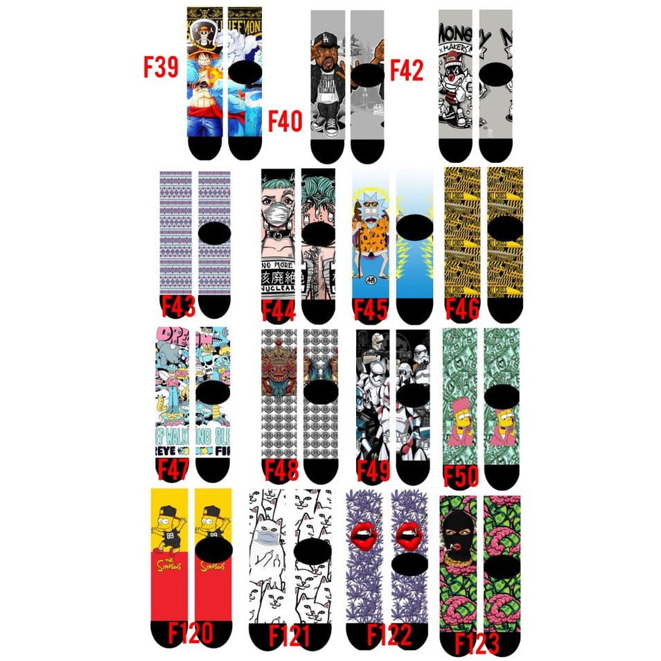 Kaos Kaki Fullprint Terri Quality PREMIUM (BEBAS PILIH)-4