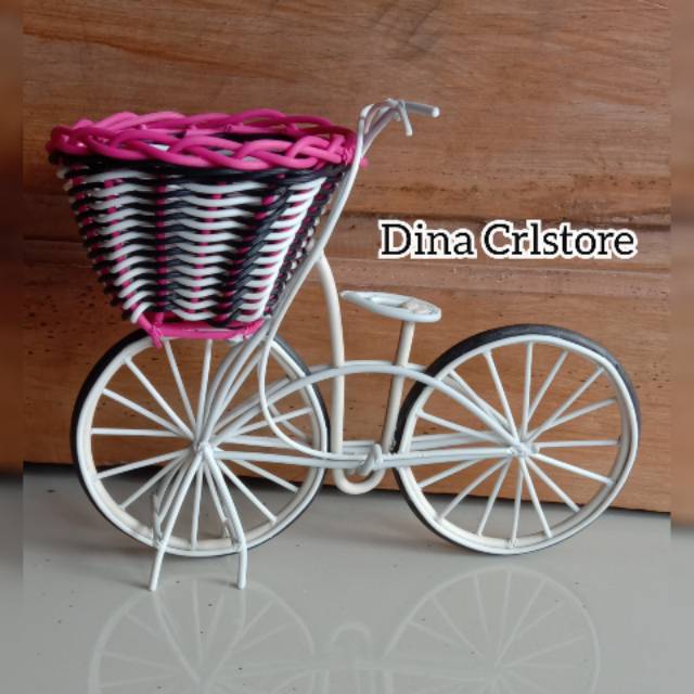 POT SEPEDA / VAS BUNGA / MINIATUR SEPEDA / BUNGA SEPEDA / HIASAN UNIK