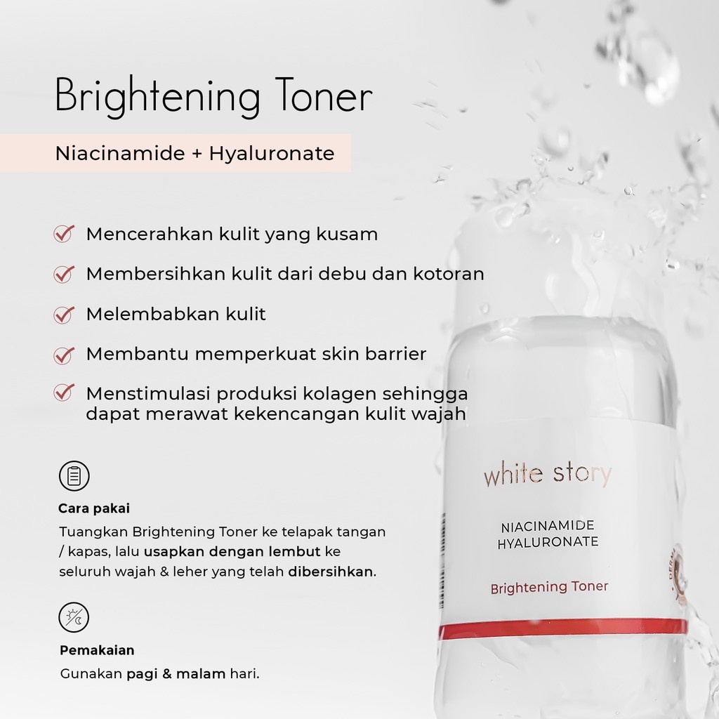 White Story Brightening Paket Wajah &amp; Serum (FREE POUCH)