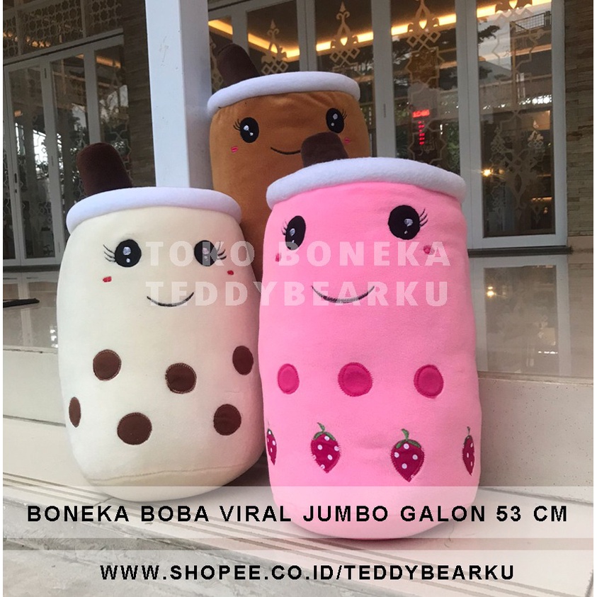 TERMURAH! BONEKA BOBA BESAR VIRAL GALON JUMBO 53CM VIRAL PRODUSEN LANGSUNG