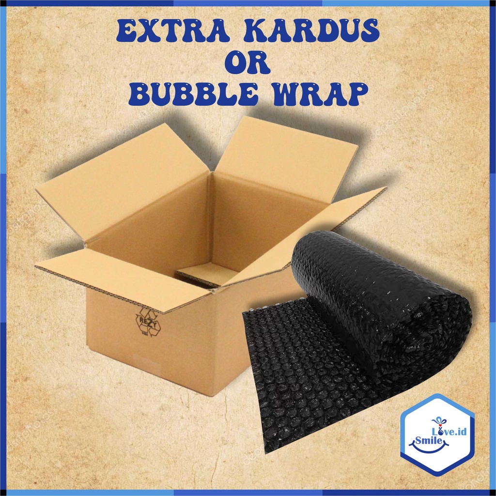 Extra Bubble Wrap Hitam / Kardus