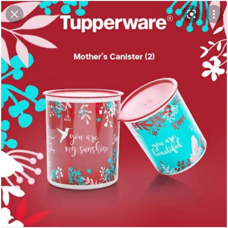 mother day canister tupperware / toples tupperware isi 2 / toples snack / toples jajan lebaran