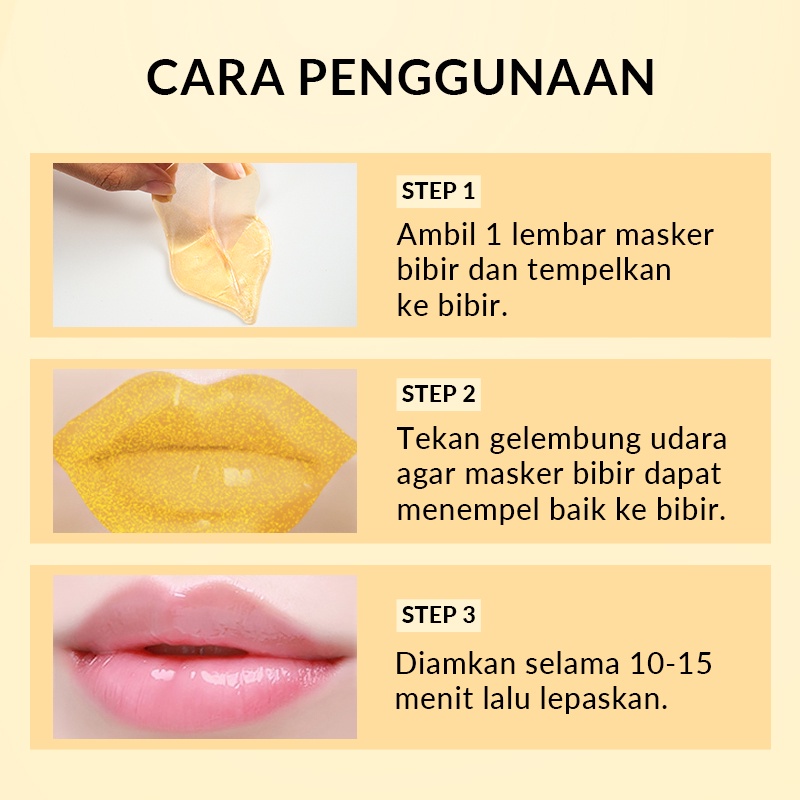 ✨ AKU MURAH ✨ BIOAQUA 24K Gold Moisturizing Essence Lip Mask 60g / BESAR Masker Bibir Gold