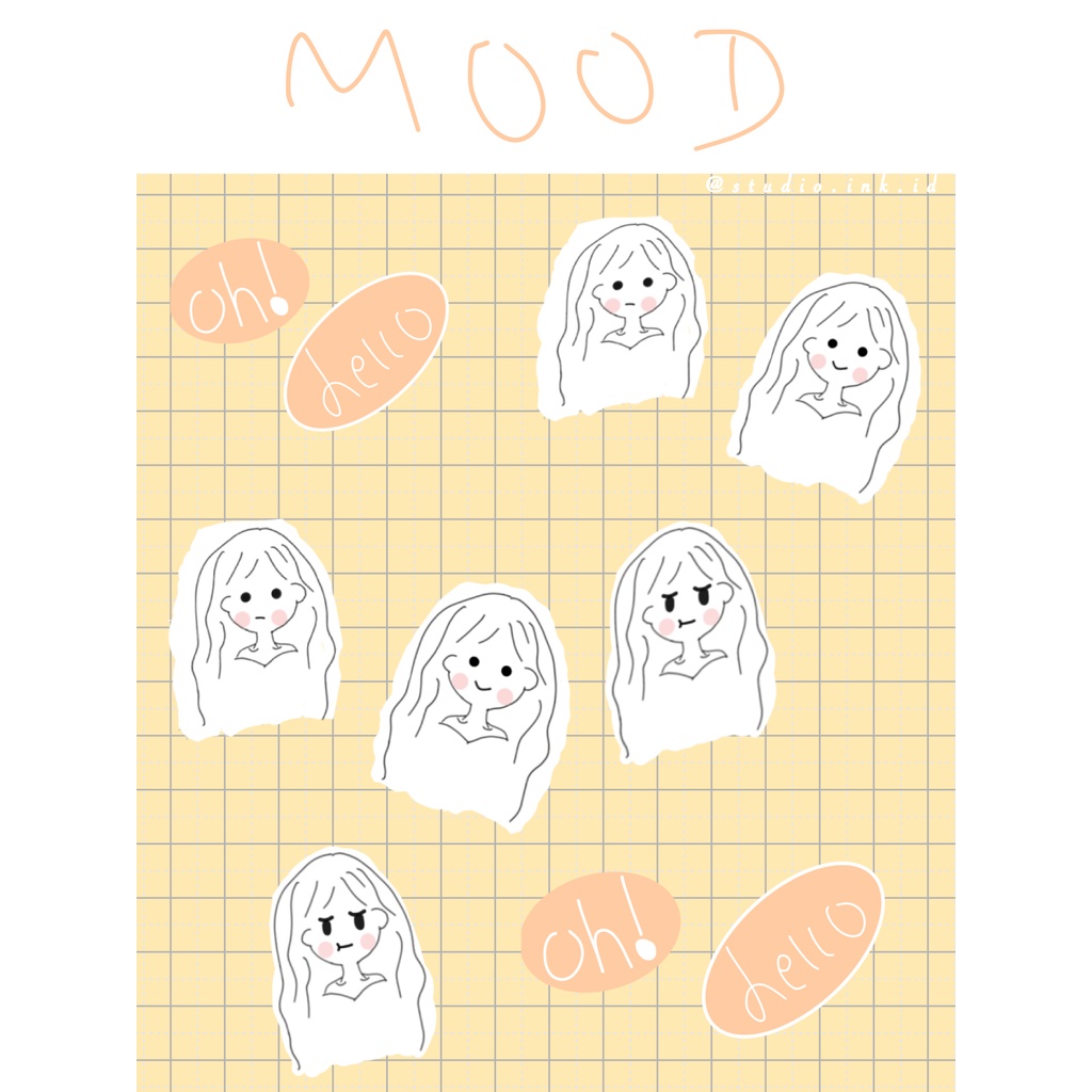 

Sticker/Stiker Deco jurnal/sticker korea/Mood