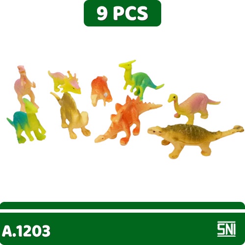 Mainan Animal Dinosaurs/ Mainan Hewan Mini 9PCS Sachet 1203B