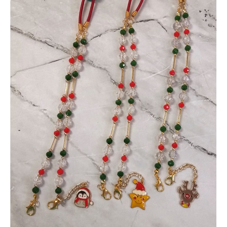 Strap Masker Natal / Tali Masker Natal / Tali Masker Christmas / Strap Mask Christmas (part 1)