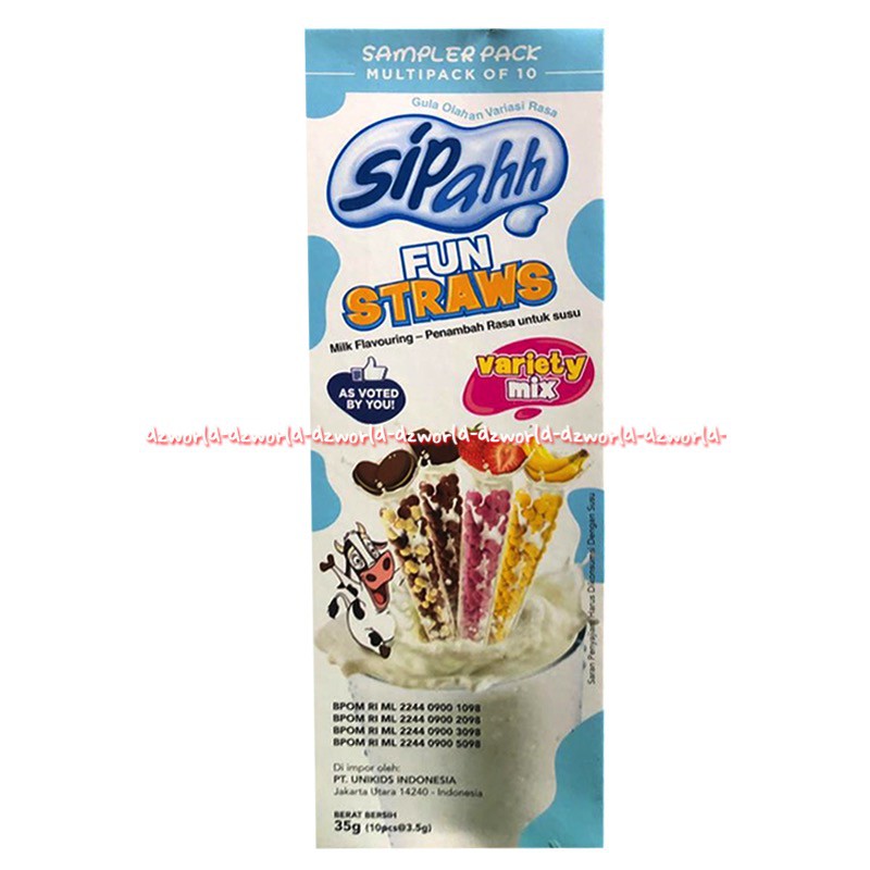 

AFGC Sipahh Fun Straws Caramel 10Pcs Sipah Sedotan Dengan Rasa Susu Sedotan Unik Sipah