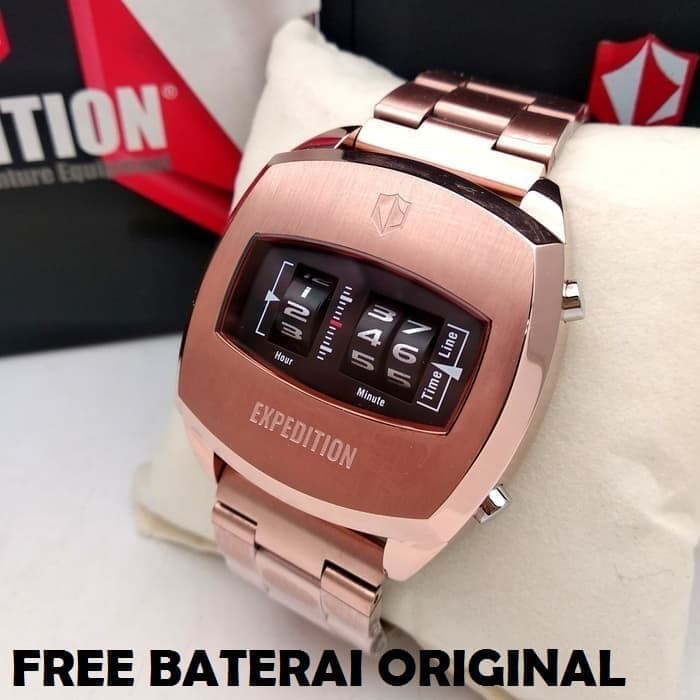 JAM TANGAN PRIA EXPEDITION E 6790 ROSEGOLD ORIGINAL GARANSI RESMI 1 TAHUN