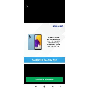Samsung A32 smartphone