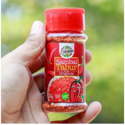 [HALAL] Sambal Tabur D'Veggie (Original - Daun Jeruk - Rumput Laut) 40gr (NON MSG / VEGAN)