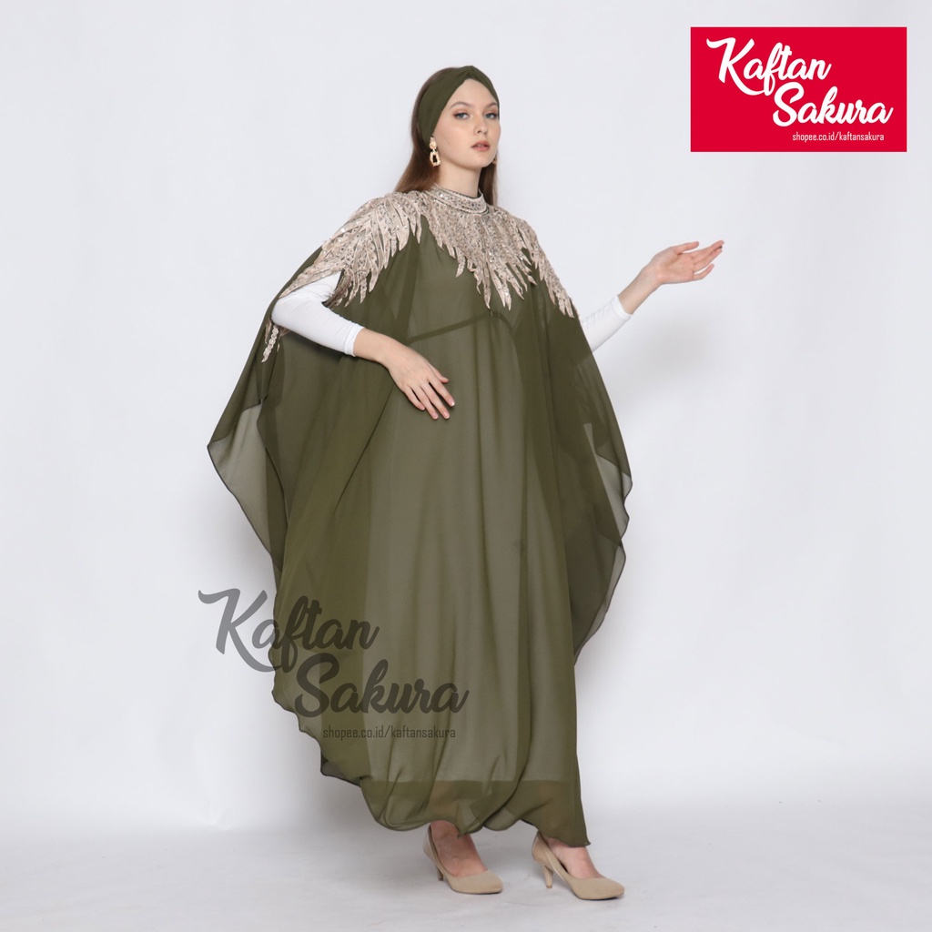 Kaftan Wanita Muslim All Size Jumbo Model Bordir Akar payet untuk lebaran pesta kondangan terbaru mewah kekinian GRATIS CIPUT GRATIS INNER MANSET