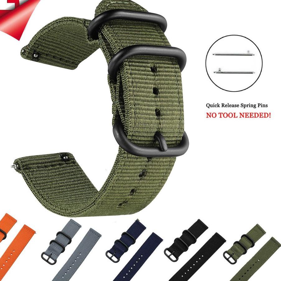 Siap Kirim.. Tali Strap Nilon loop Nylon untuk Haylou Solar LS05 / LS05S / LS04 / LS09B / RT2 LS10 -