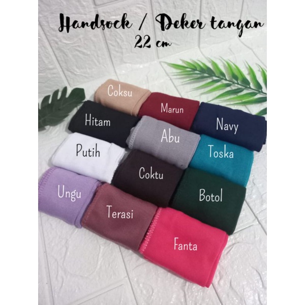 Deker tangan / handsock 22cm deker pendek