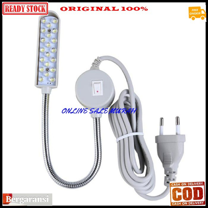 G410 Lampu belajar spiral lamp baca magnet led light power terang saklar mesin fleksibel belalai lentur lamp emergency bohlam penerangan hias G410  Senter gantung sorot dinding besi magnetic hias  Lampu Mesin LED 20 Titik Model Belalai Magnet  Ti