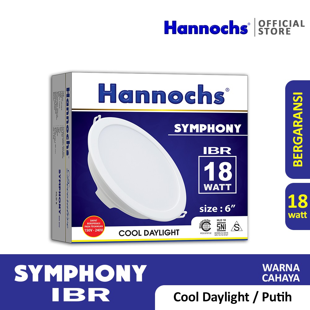 Hannochs Downlight LED Symphony 18 watt IBR CDL - Putih