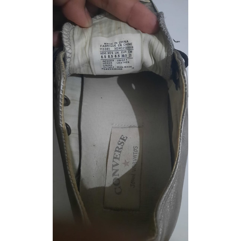 CONVERSE ALL STAR JOHN VARVATOS LOW TOP SILVER