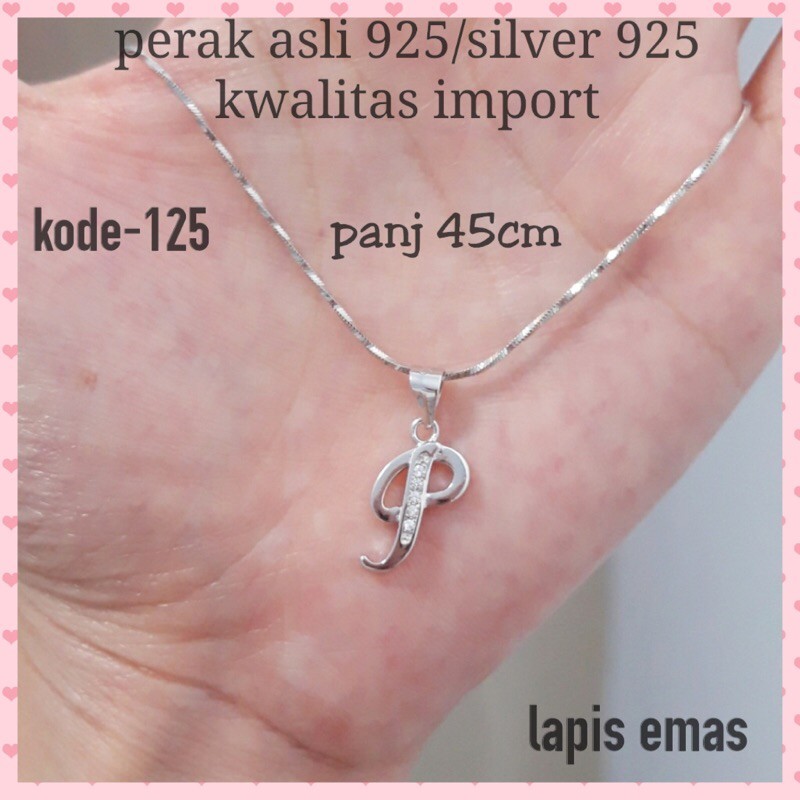 KALUNG HURUF/KALUNG PERAK ASLI 925/KALUNG WANITA/KALUNG SILVER 925/KALUNG MURAH/KALUNG ABJAD