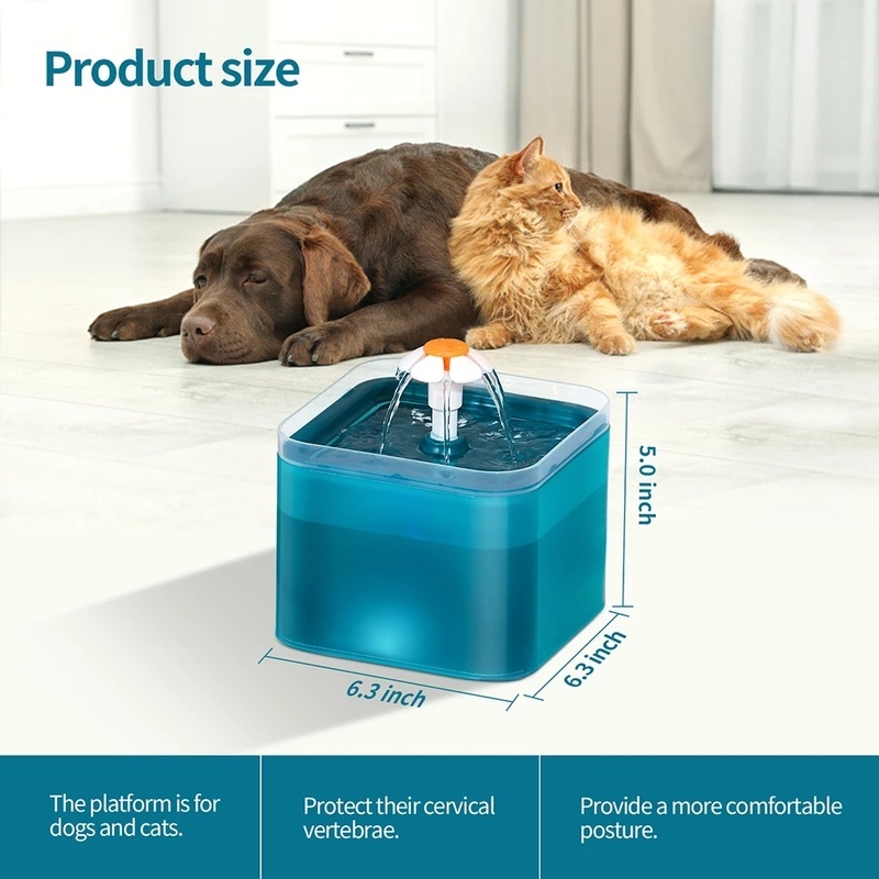 [USB Automatic Cat Drinking Fountain with LED Lighting] [Pet Dog Cat Water Dispenser Mute Automatic Drinking Fountain]