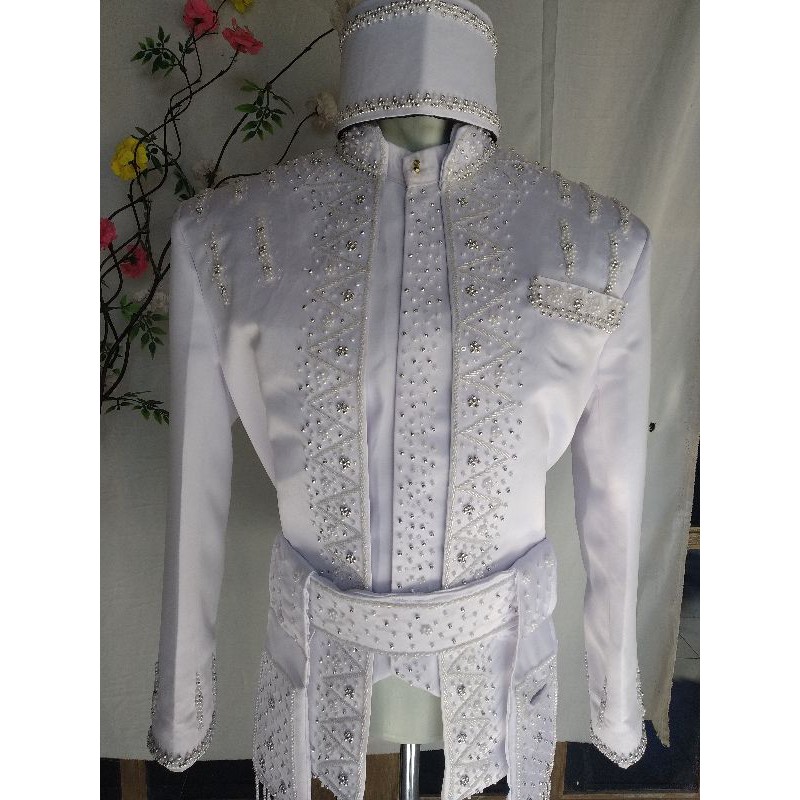 beskap pengantin akad nikah putih