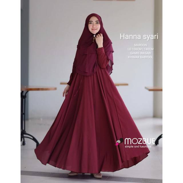 HANNA SYARI ORI BY MOZBUE | GAMIS SYARI ORI MOZBUE