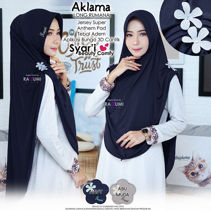 [Original Raqumi]Aklama long rumana hijab by Raqumi Hijab