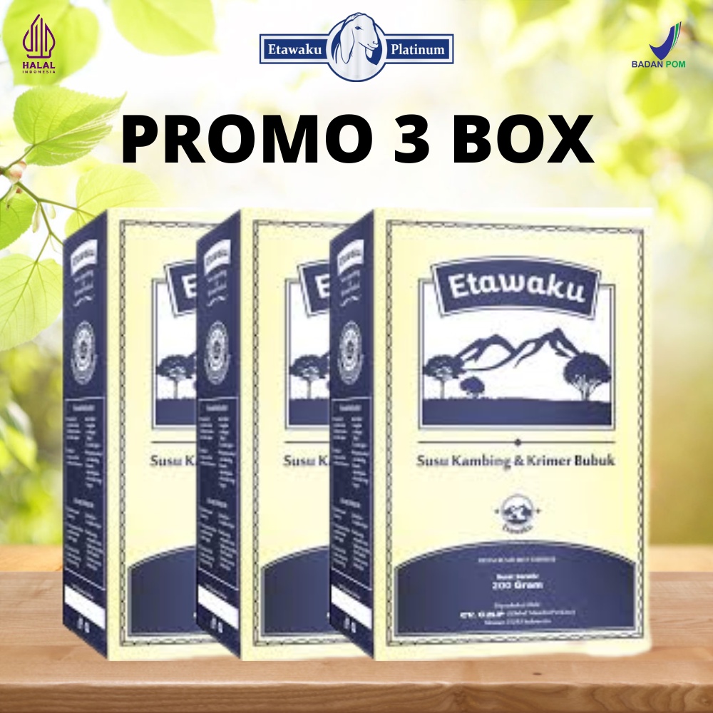 

DISKON 3 BOX SUSU ETAWA 100% MURNI ETAWAKU PLATINUM