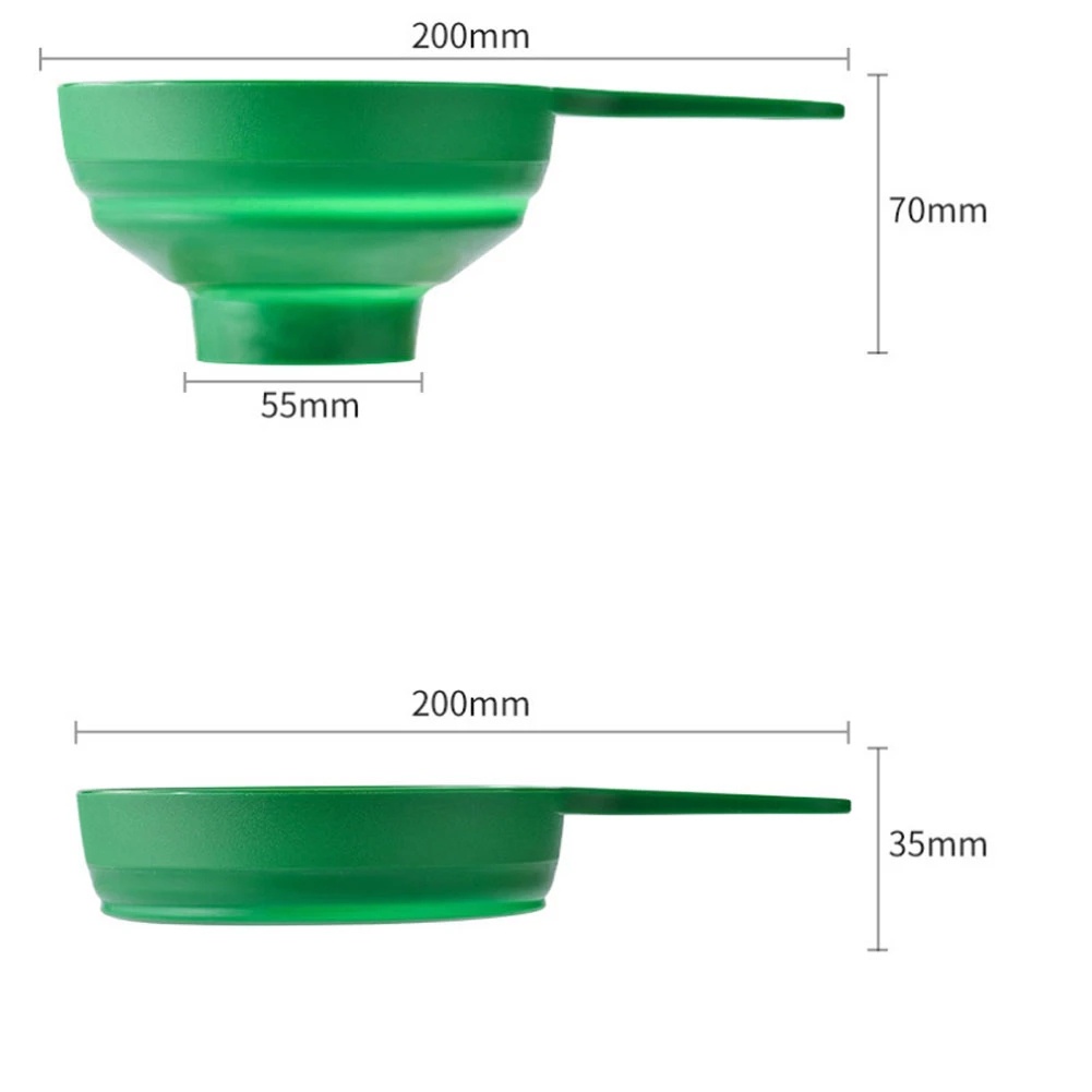 Wide Mouth Folding Telescopic Funnel / Food Grade PP Plastic  Funnel for  Salt Sugar Jam Spice Package Kitchen Accessories