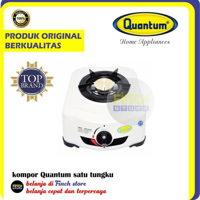 Kompor Gas Quantum 101 RB White 1 Tungku-putih