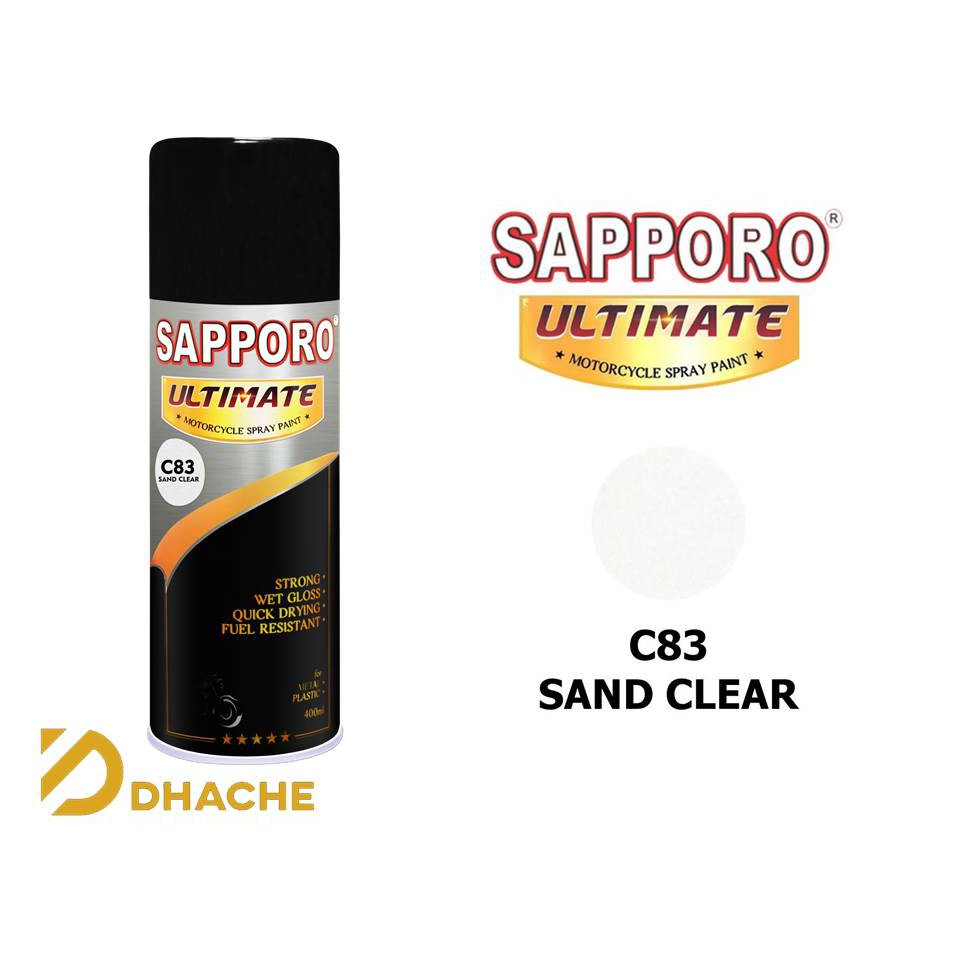 Cat Semprot Pilox Sapporo Ultimate C83 Sand Clear 400cc Vernis Clear Pasir Kasar Pylox Pilok