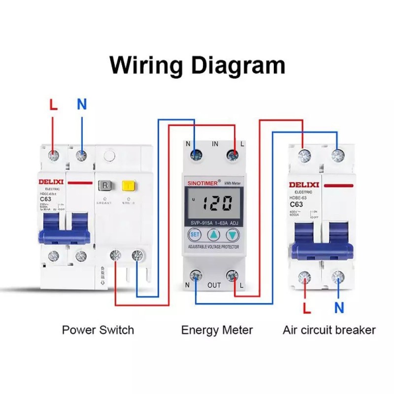 Energy Meter Pemutus Sirkuit Listrik Otomatis Over Voltage Protection