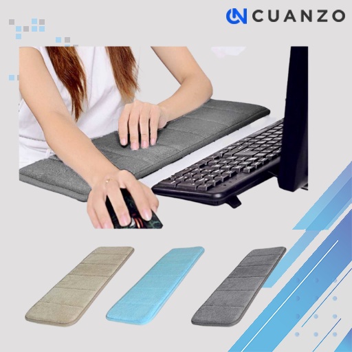 Bantalan Pergelangan Tangan Keyboard Pad Ultra Memory Foam / Alas Pergelangan Tangan Empuk Lembut / Bantalan Keyboard Gaming Komputer Laptop/ Pad Keyboard Gaming Bantalan Tangan Untuk Mengetik Cegah Cidera / Alas Bantalan Keyboard Foam High Quality Murah