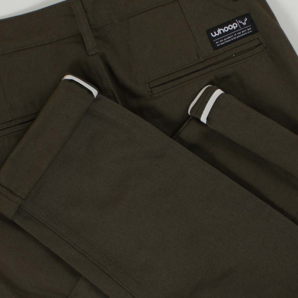 Whoopculture &quot;Muntjac&quot; Dark Olive Chino