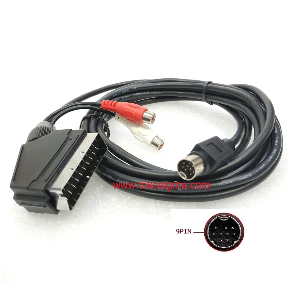 S-VIDEO 9PIN RGB TO SCART + AUDIO CABLE TV