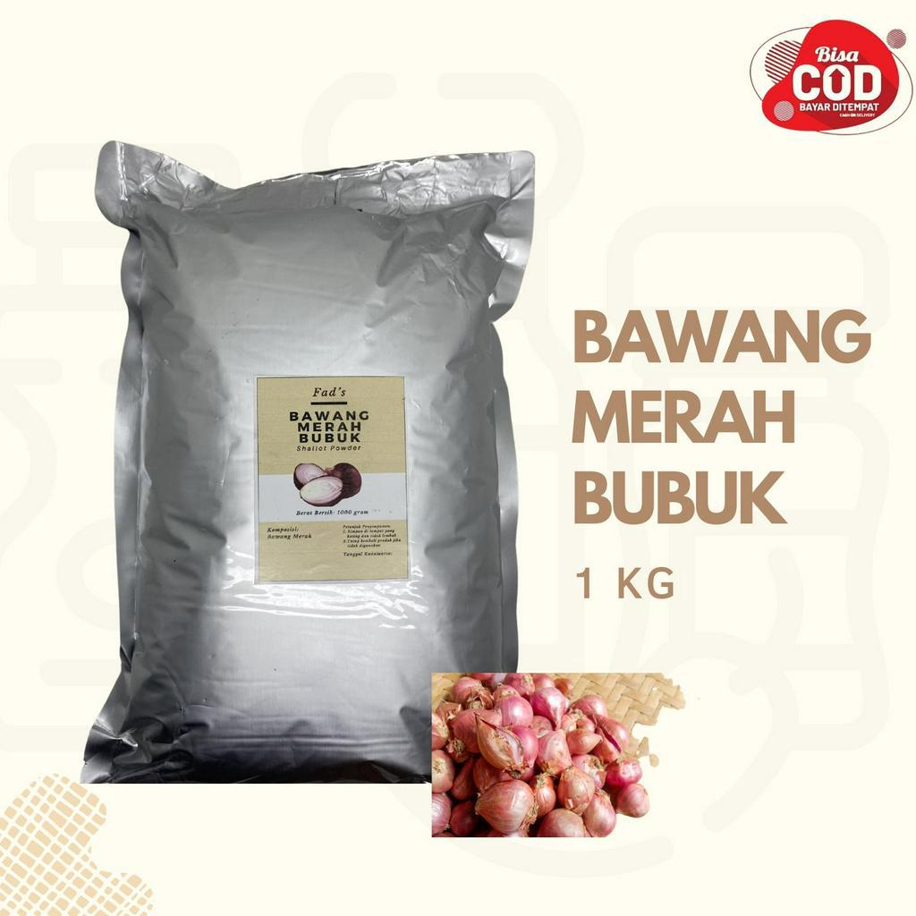 Fad's Bumbu Dapur Bubuk Bawang Putih Bubuk 1 Kg - Bawang Merah Bubuk 1 Kg - Bawang Bombay Bubuk 1 Kg