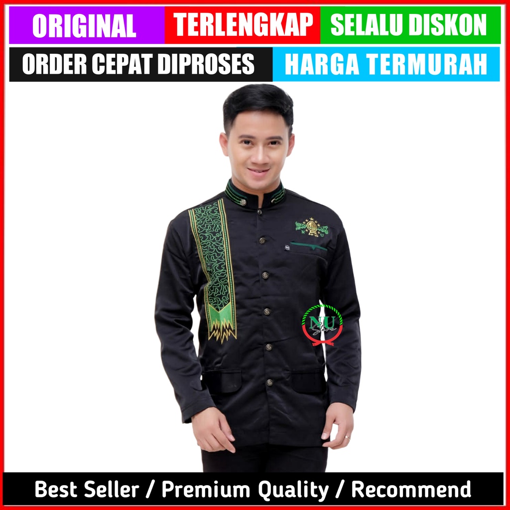 Jas Koko Pria / Baju Koko NU Lengan Panjang / Jasko NU / Jas Koko NU / Jas Koko Putih / Jas NU / Jas