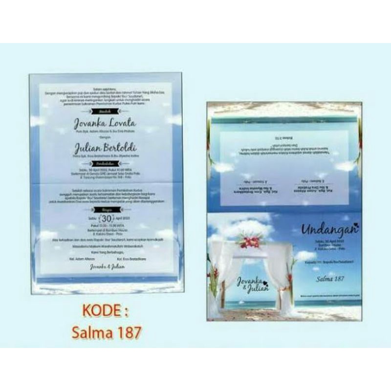 

Undangan pernikahan salma 187/cetak undangan pernikahan #PrintQu Advertising