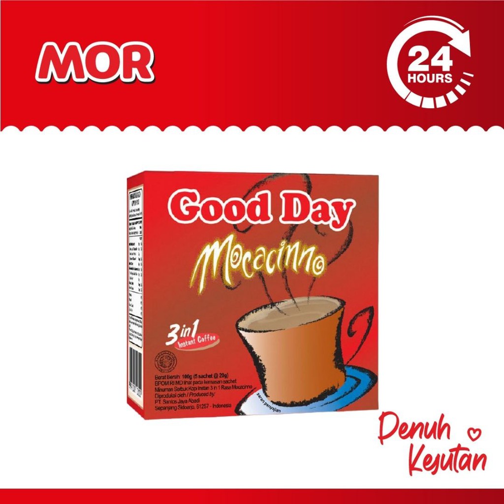

GOOD DAY Mocacinno 3in1 Instant Coffee Mocha Kopi Mocca 5s