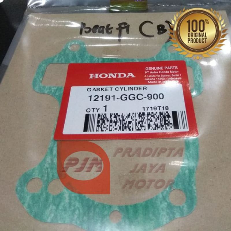 PAKING GASKET BLOK BAWAH BEAT FI ORI ORIGINAL AHM