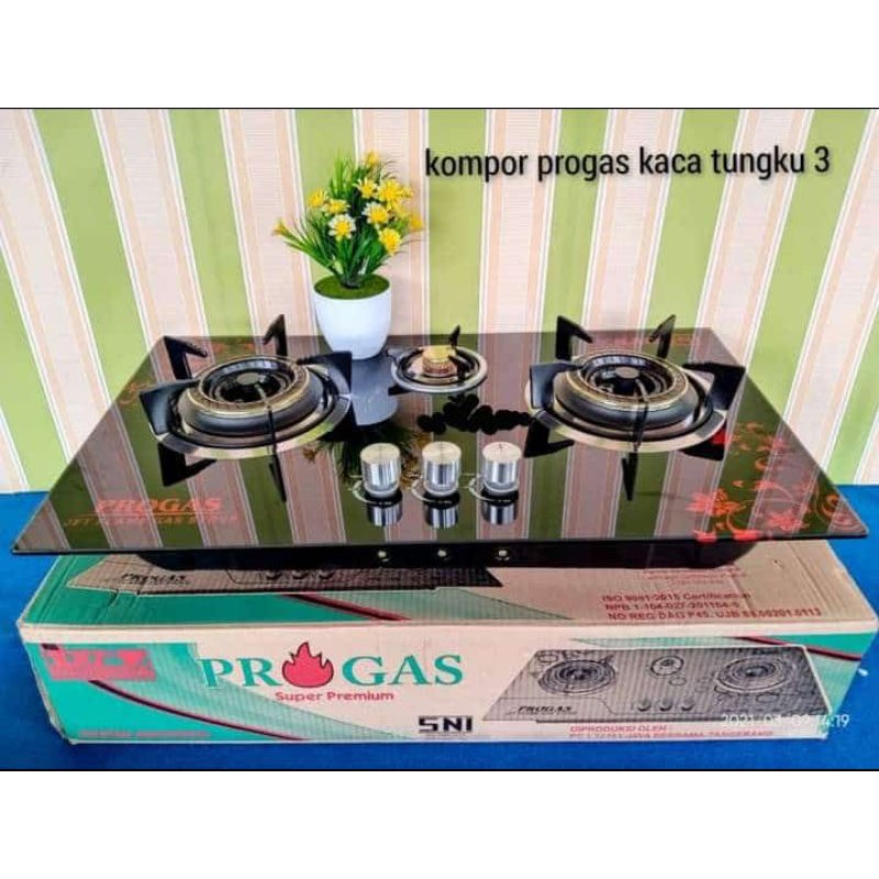 PROGAS PG-333 Kompor 3 Tungku (Kompor Tanam/Duduk)