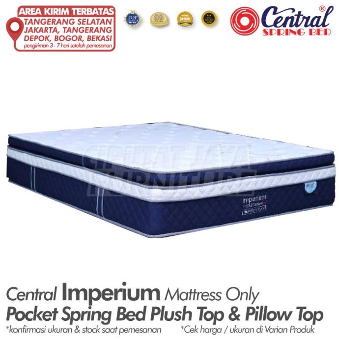 Spring Bed Central Imperium Pocket Plushtop Pillowtop Mattress Only Terbaru