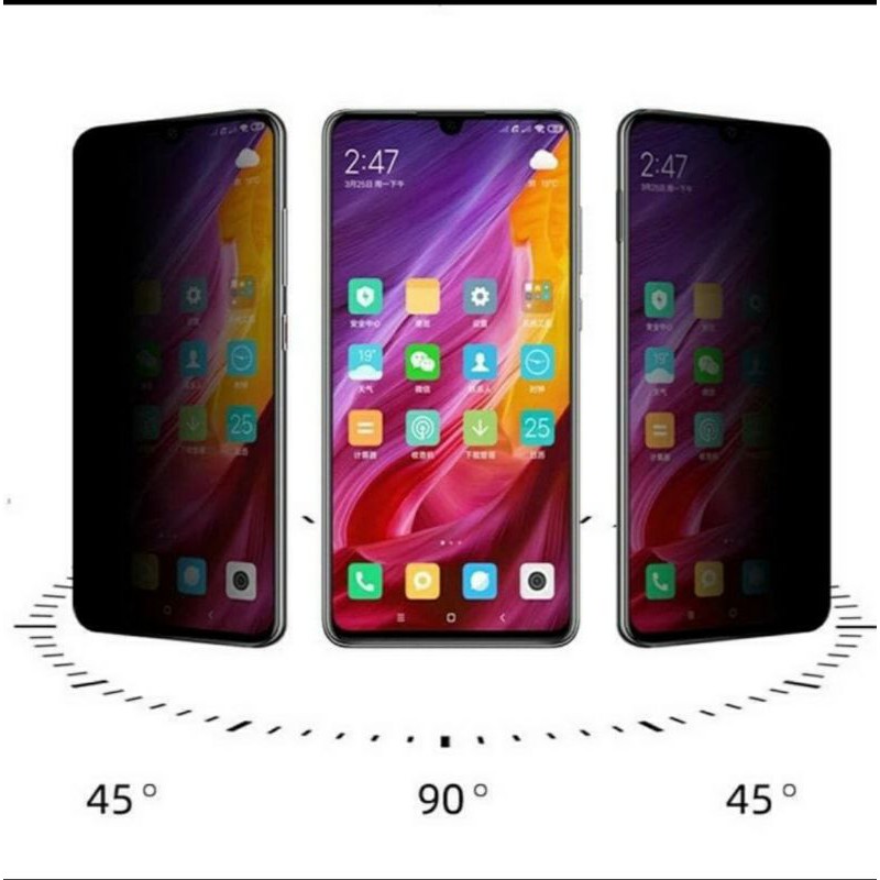 TEMPERED GLASS SPY/PRIVASI BUAT VIVO ALL TIPE