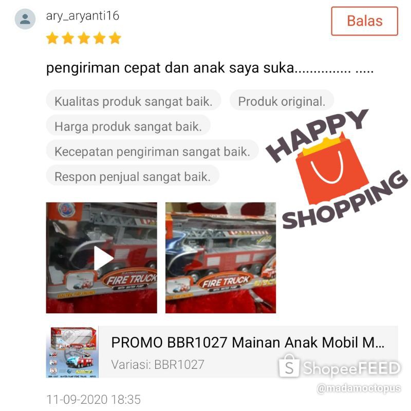 PROMO BRO1026 BRO1027 Mainan Anak Mobil Mobilan Pemadam Kebakaran Fire Truck BIGBROTHER