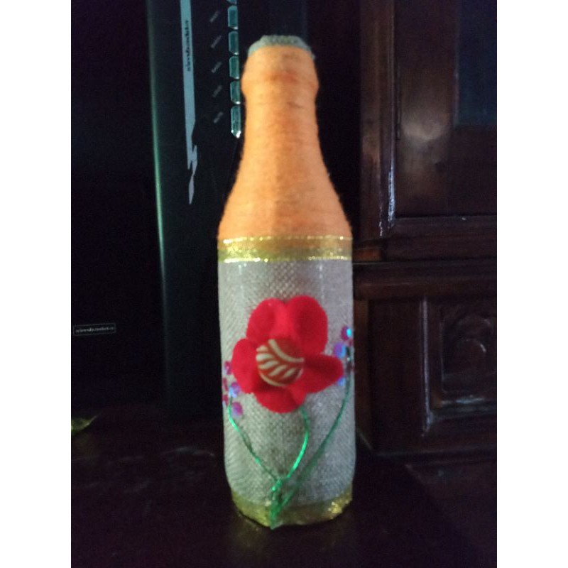prakarya botol bekas untuk pajangan