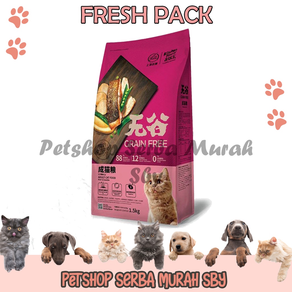 Kitchen Flavor Adult Freshpack 1.5Kg - Makanan Kering Kucing Dewasa