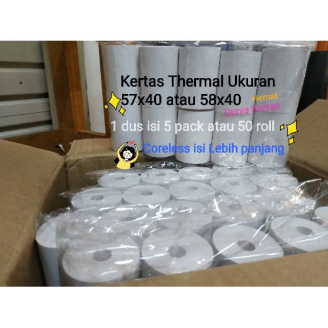 

Kertas Thermal paper roll 57x40