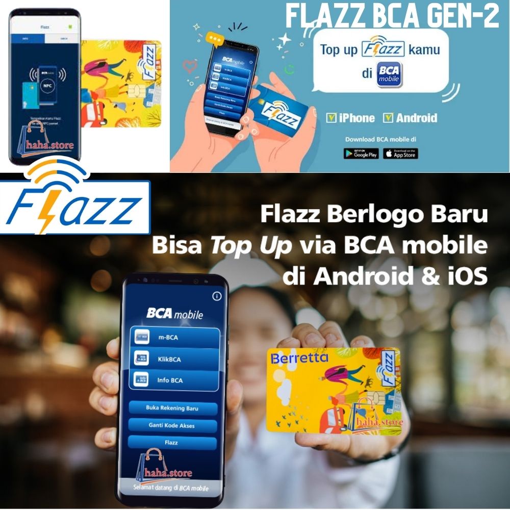 Kartu Flazz Reguler Biru Berlogo Baru - Flazz BCA Gen 2 - Kartu Flazz BCA