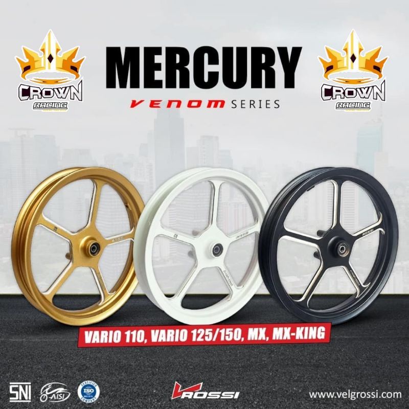 Velg Vrossi Venom Mercury Ring 14 Beat / Scoopy / Vario 110 / Genio / Vario 125 150