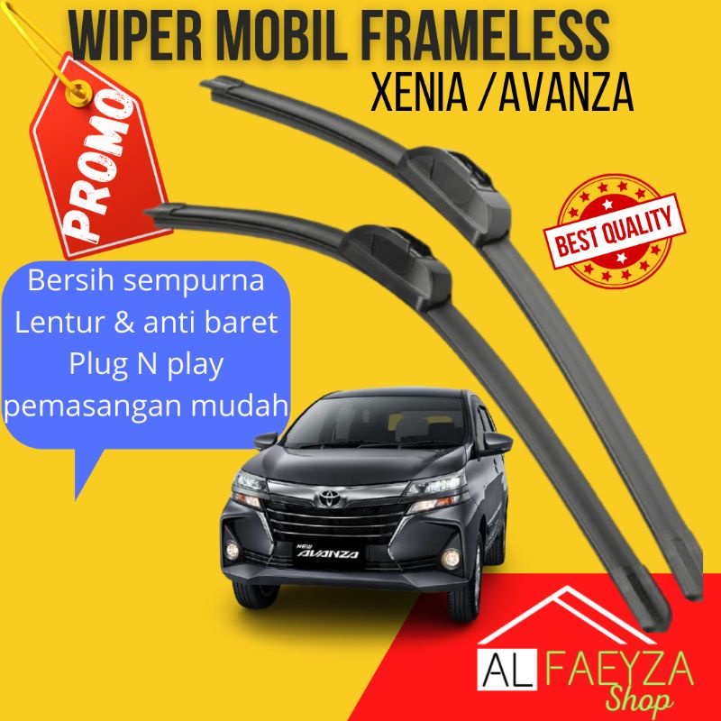 Promo Wiper Kaca Mobil Frameless Avanza Xenia 1 Set 2 Pcs