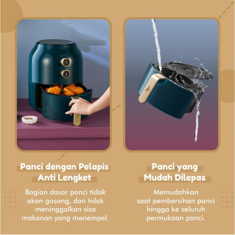 Emily Air Fryer 3L / 3.5L - Non Oil Frying Machine Alat Goreng Tanpa Minyak